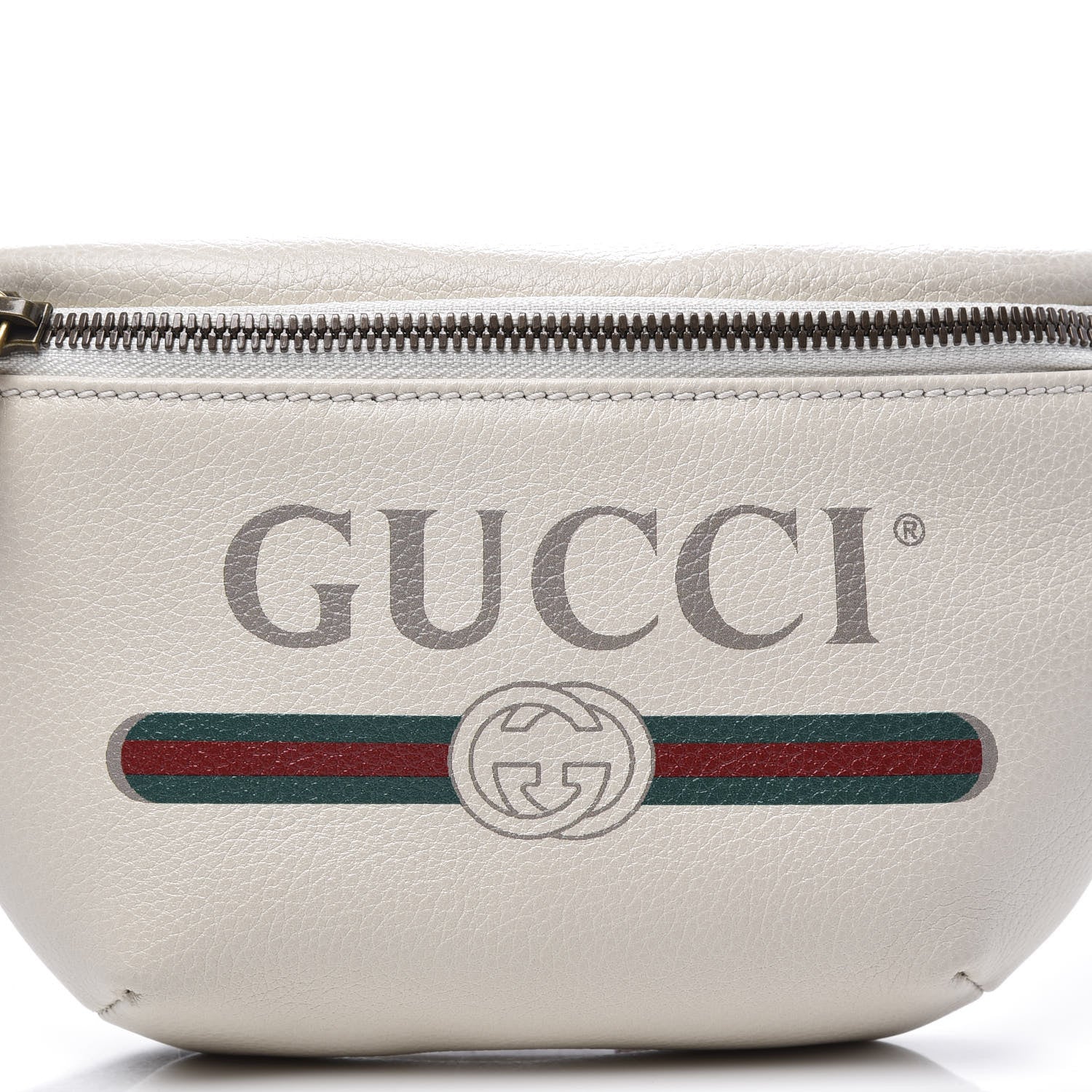 Gucci Grained Calfskin Small Logo Belt Bag White 10 of 10
