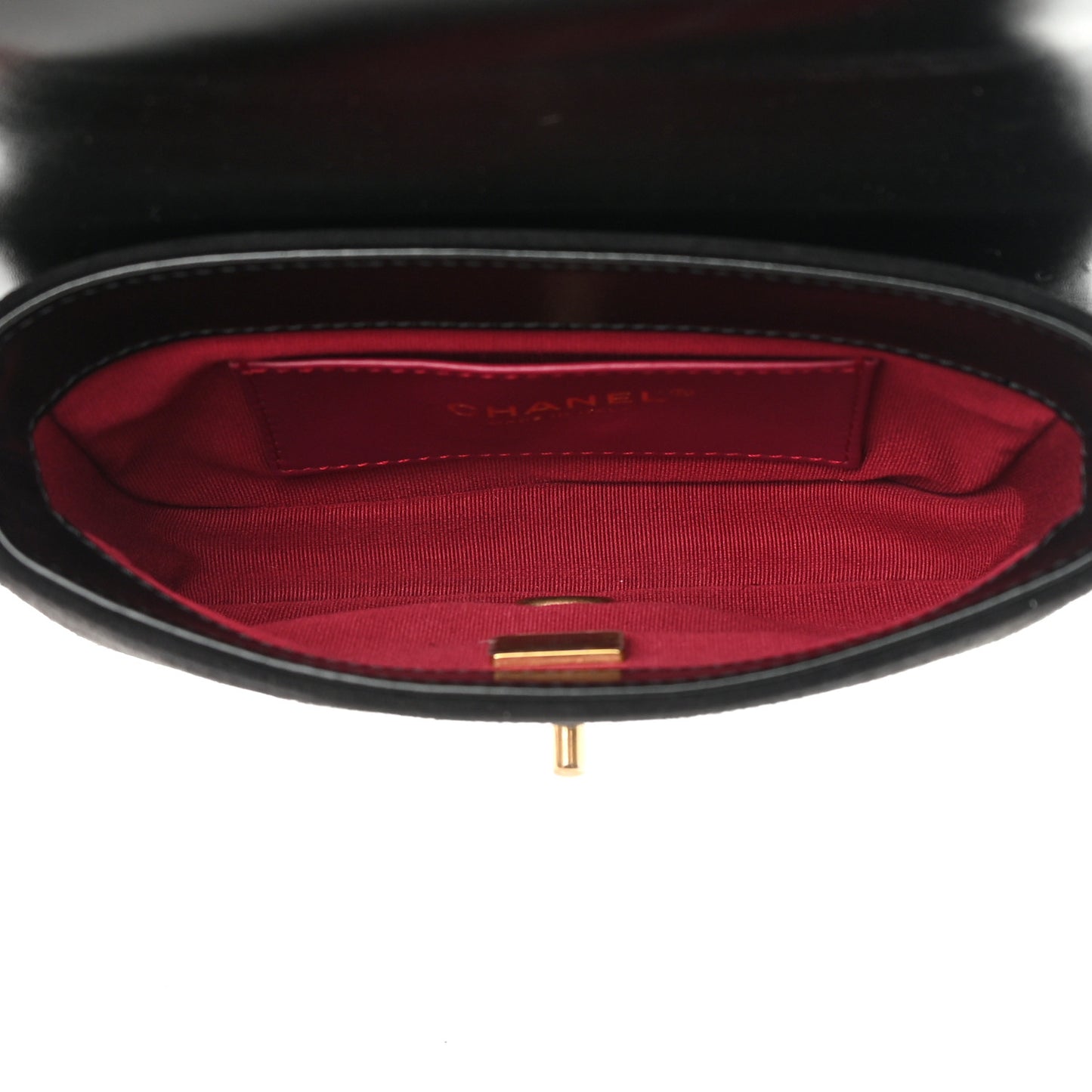 Shiny Calfskin Quilted Suede Goatskin Belt Bag Black