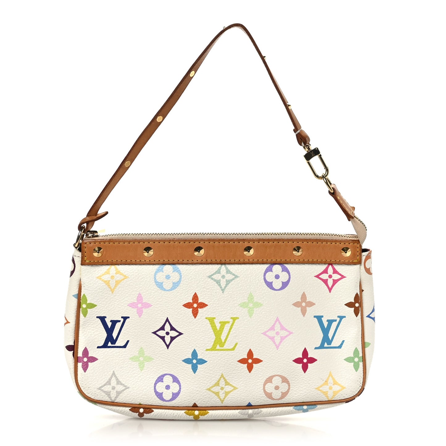 Monogram Multicolor Pochette Accessories White