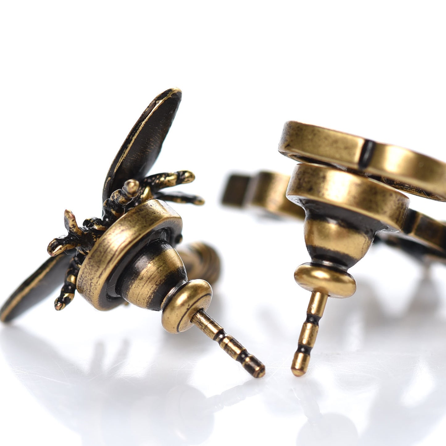 Metal J'Adior Earrings Aged Gold