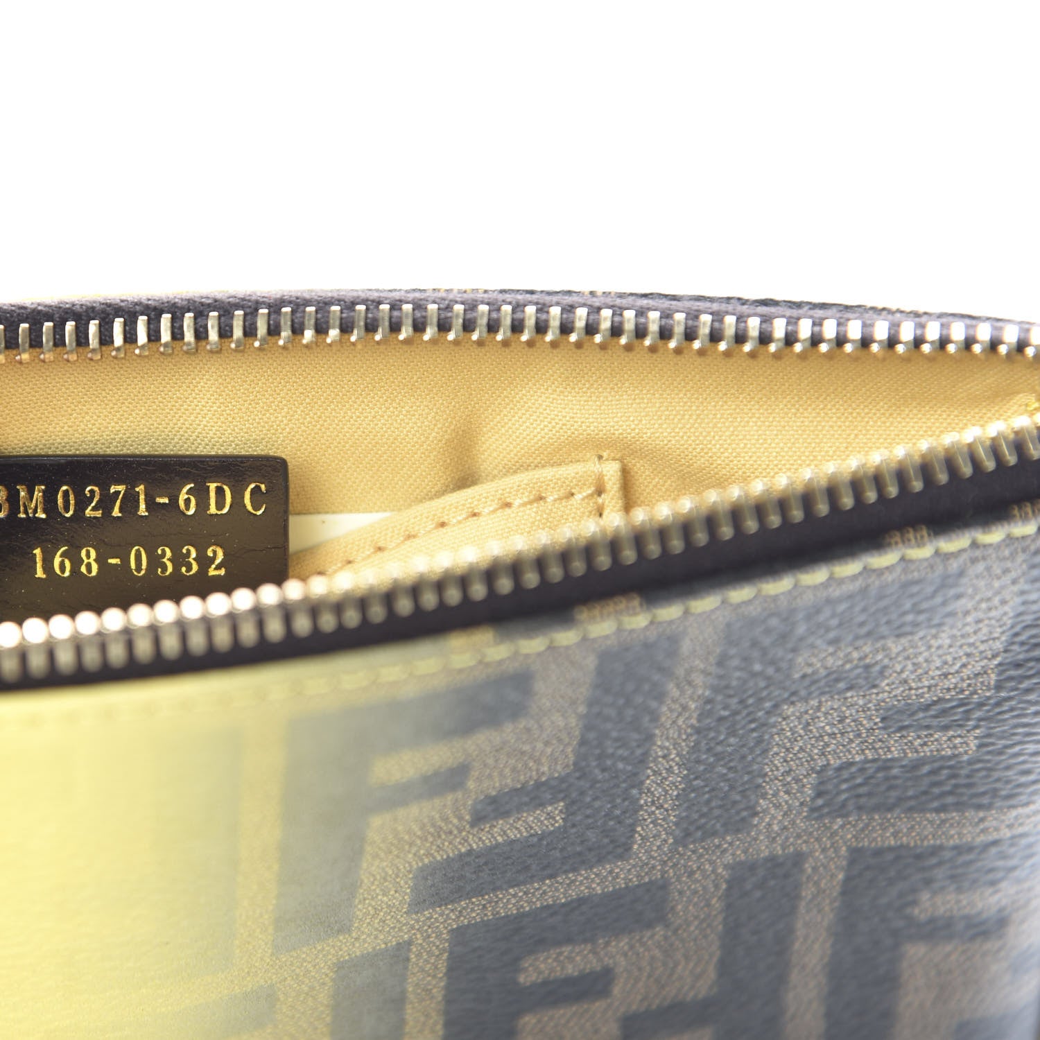 Fendi Zucca Spalmati Ombre Pochette Tobacco Cedro 9 of 11