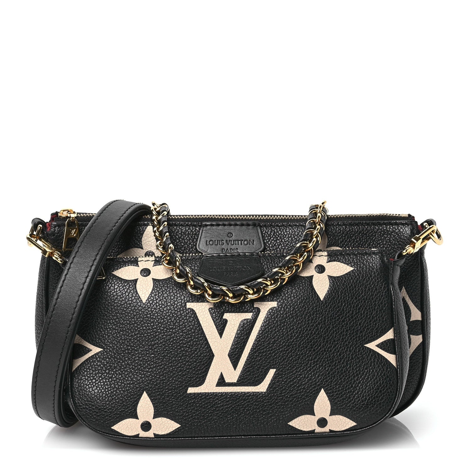 Louis Vuitton Empreinte Monogram Giant Multi Pochette Accessories Black Beige 1 of 9