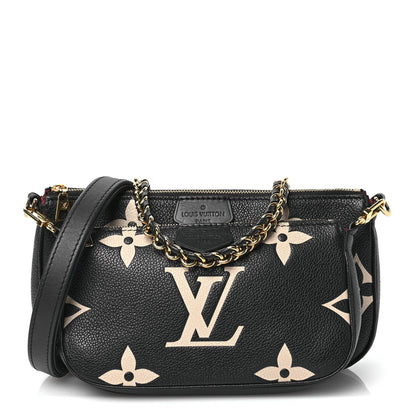 Louis Vuitton Empreinte Monogram Giant Multi Pochette Accessories Black Beige 1 of 9