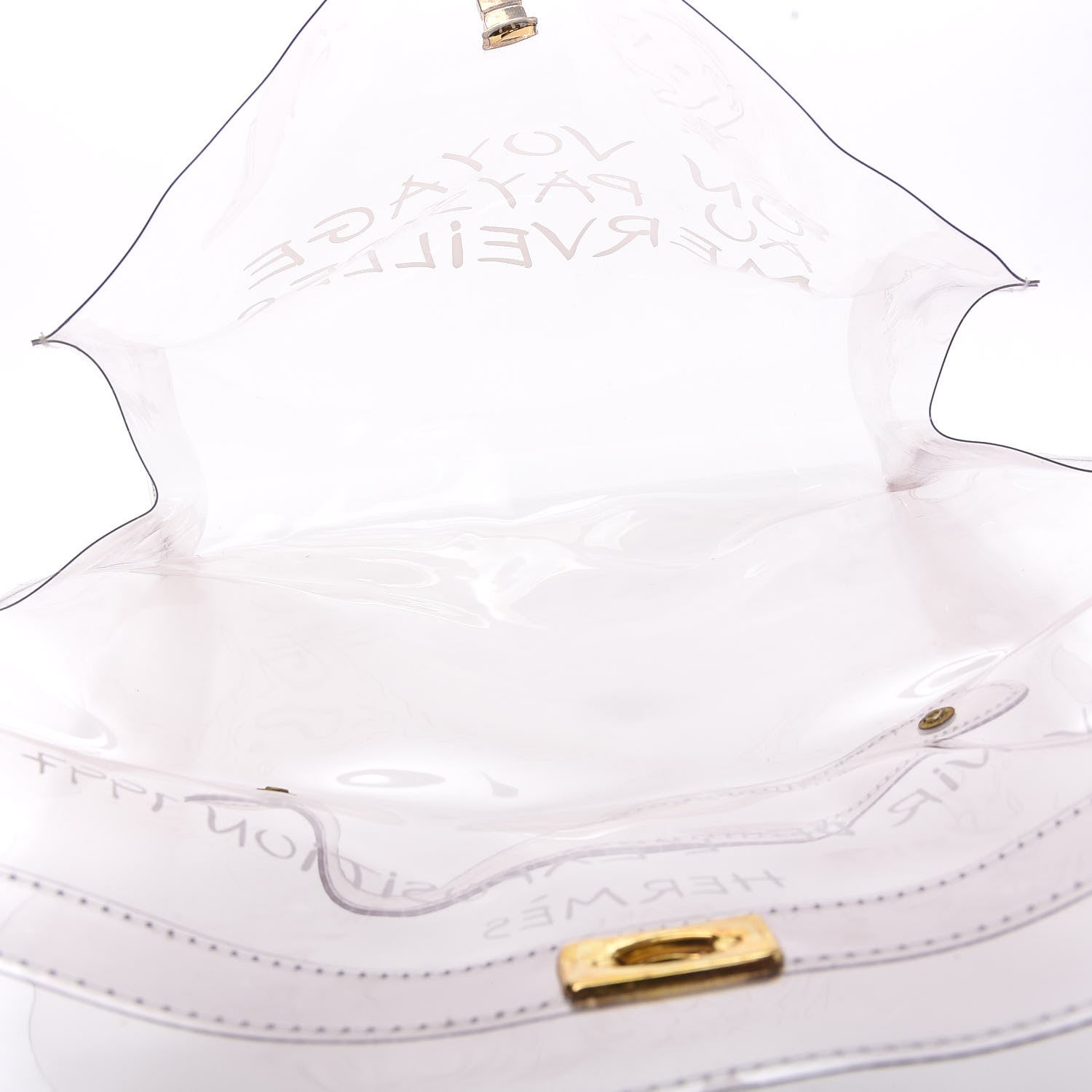 Hermes Vinyl Souvenir De L'Exposition Kelly Transparent 5 of 8