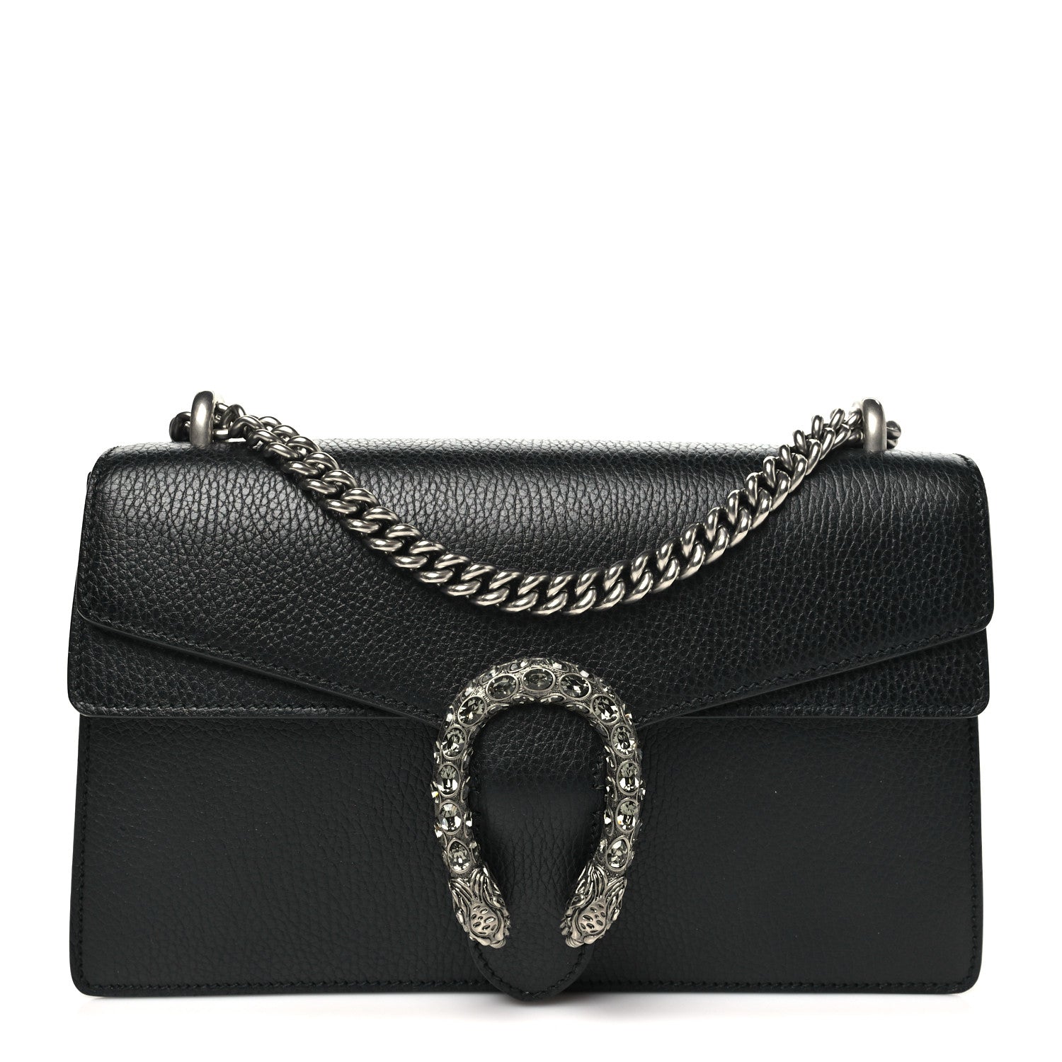 Gucci Pebbled Calfskin Small Dionysus Shoulder Bag Black 1 of 9