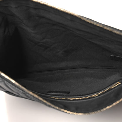 Chanel Caviar Quilted Large Cosmetic Case Black 5 of 7