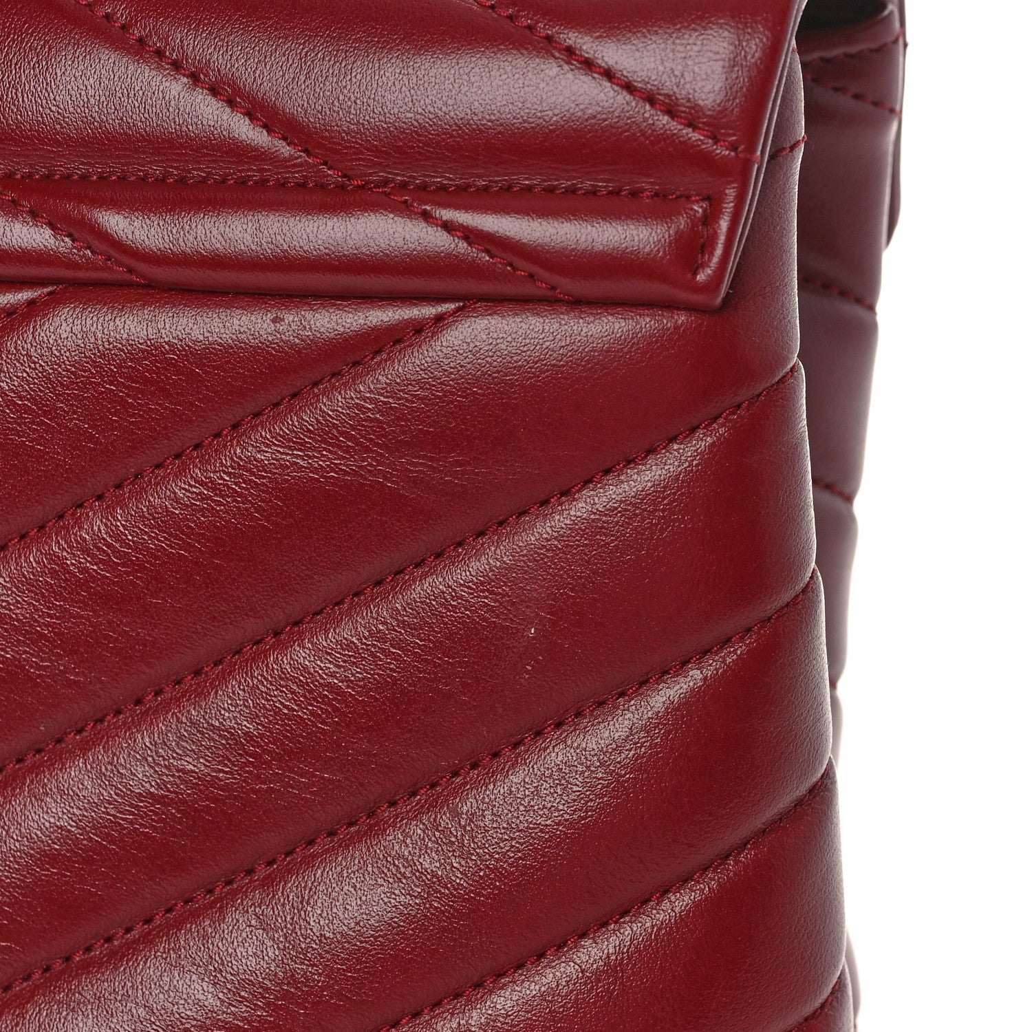 Saint Laurent Calfskin Y Quilted Monogram Medium Loulou Chain Satchel Palissandre 10 of 14
