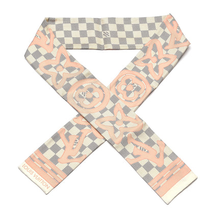 Louis Vuitton Silk Damier Azur Tahitienne Bandeau Rose Ballerine 1 of 5
