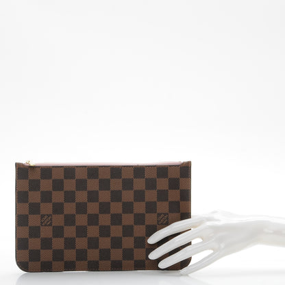 Louis Vuitton Damier Ebene Neverfull MM GM Pochette Rose Ballerine 2 of 8