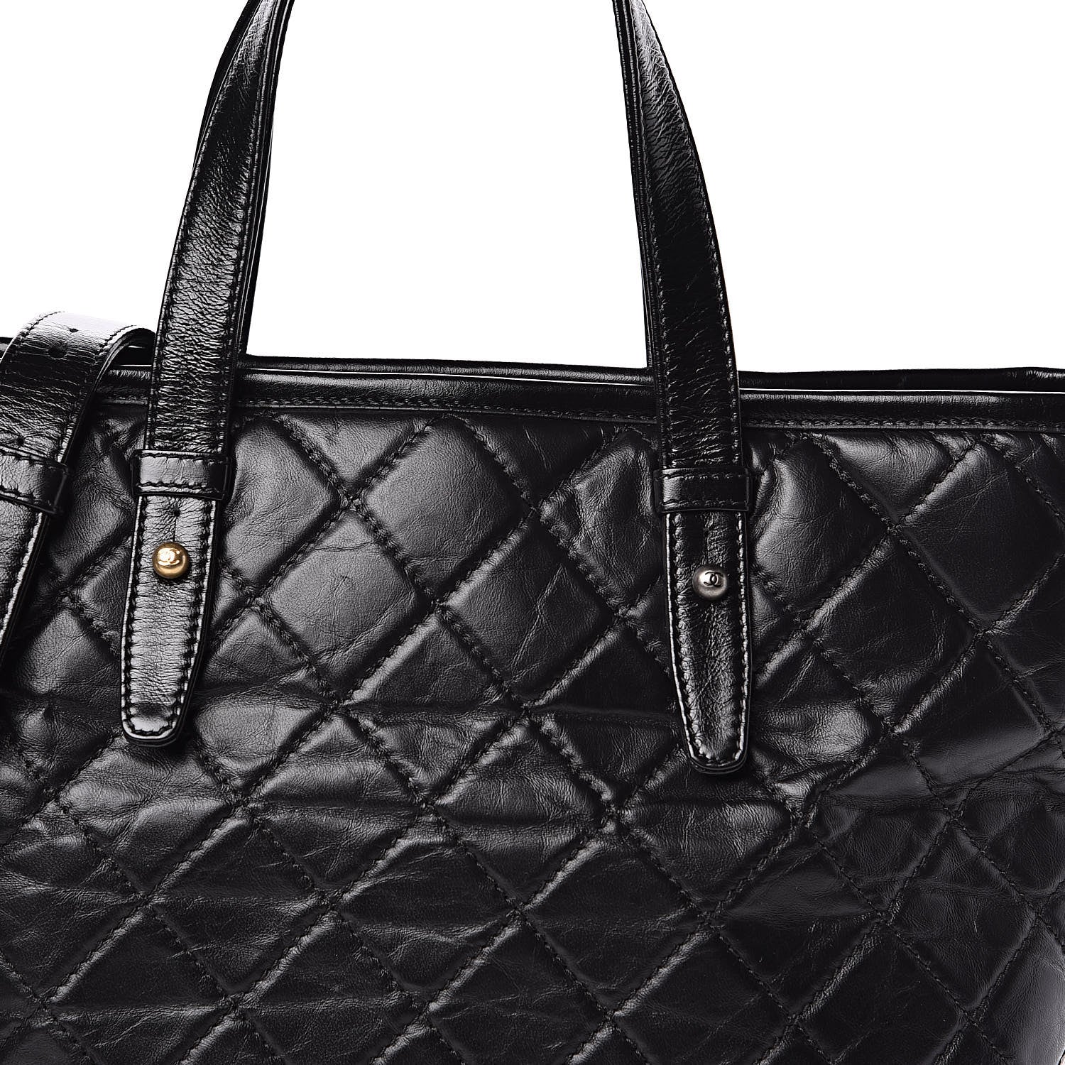 Chanel Calfskin Quilted Gabrielle Shopping Tote Black 10 of 10