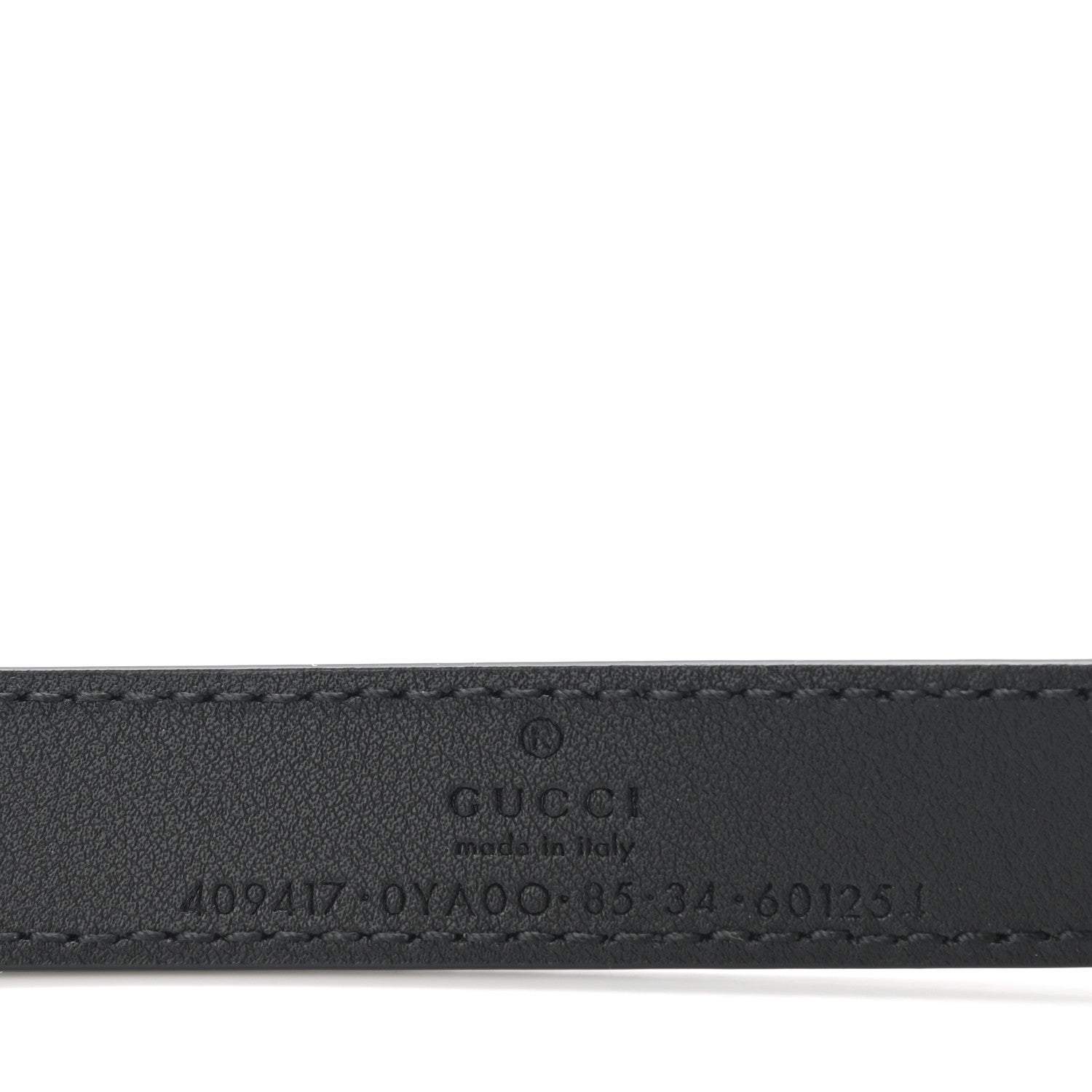 Gucci Calfskin Double G 20mm Belt 85 34 Black 3 of 5