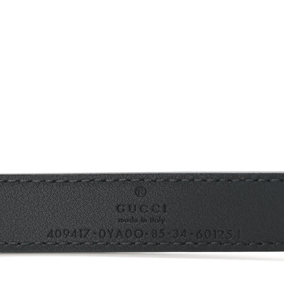 Gucci Calfskin Double G 20mm Belt 85 34 Black 3 of 5