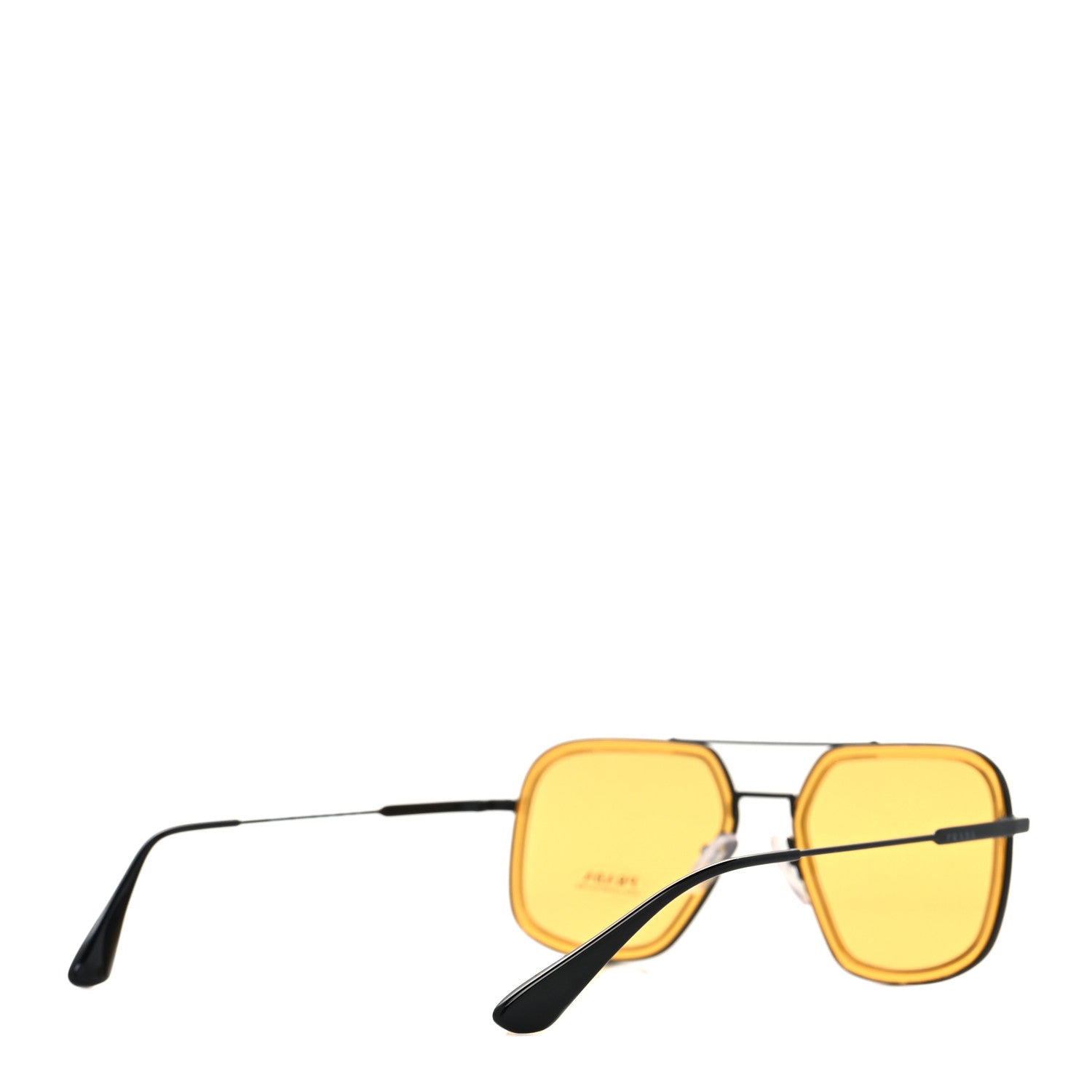 Prada Aviator Sunglasses SPR 57X Black Yellow 1298699 – FASHIONPHILE