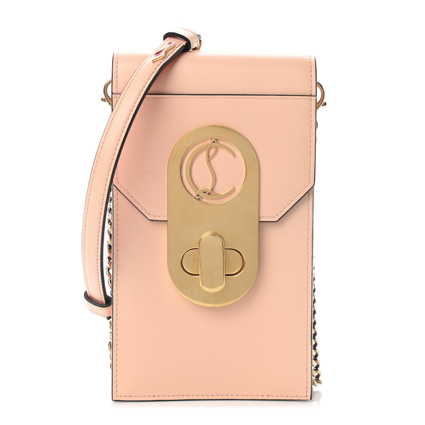 Calfskin Elisa Phone Crossbody Nude