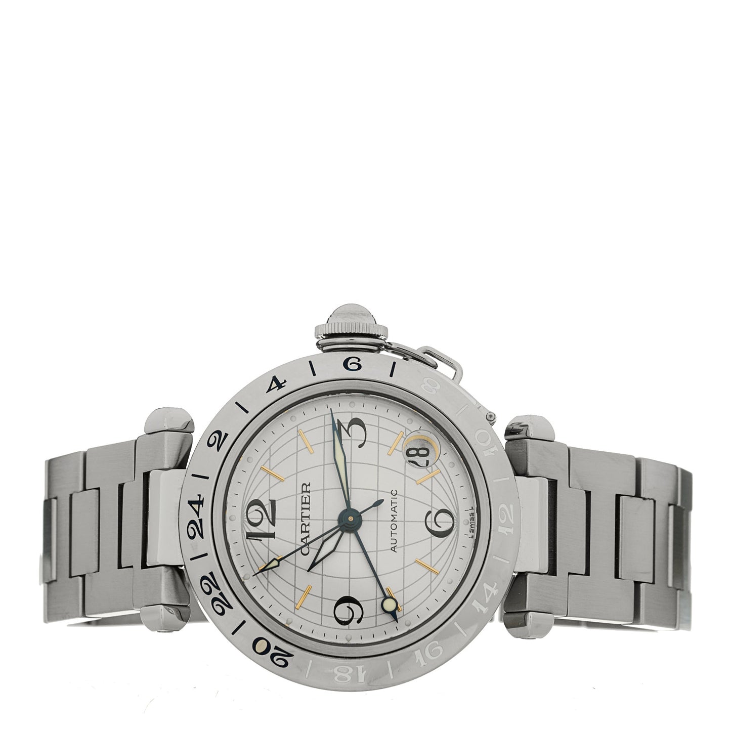 Stainless Steel 35mm Pasha GMT Automatic Watch