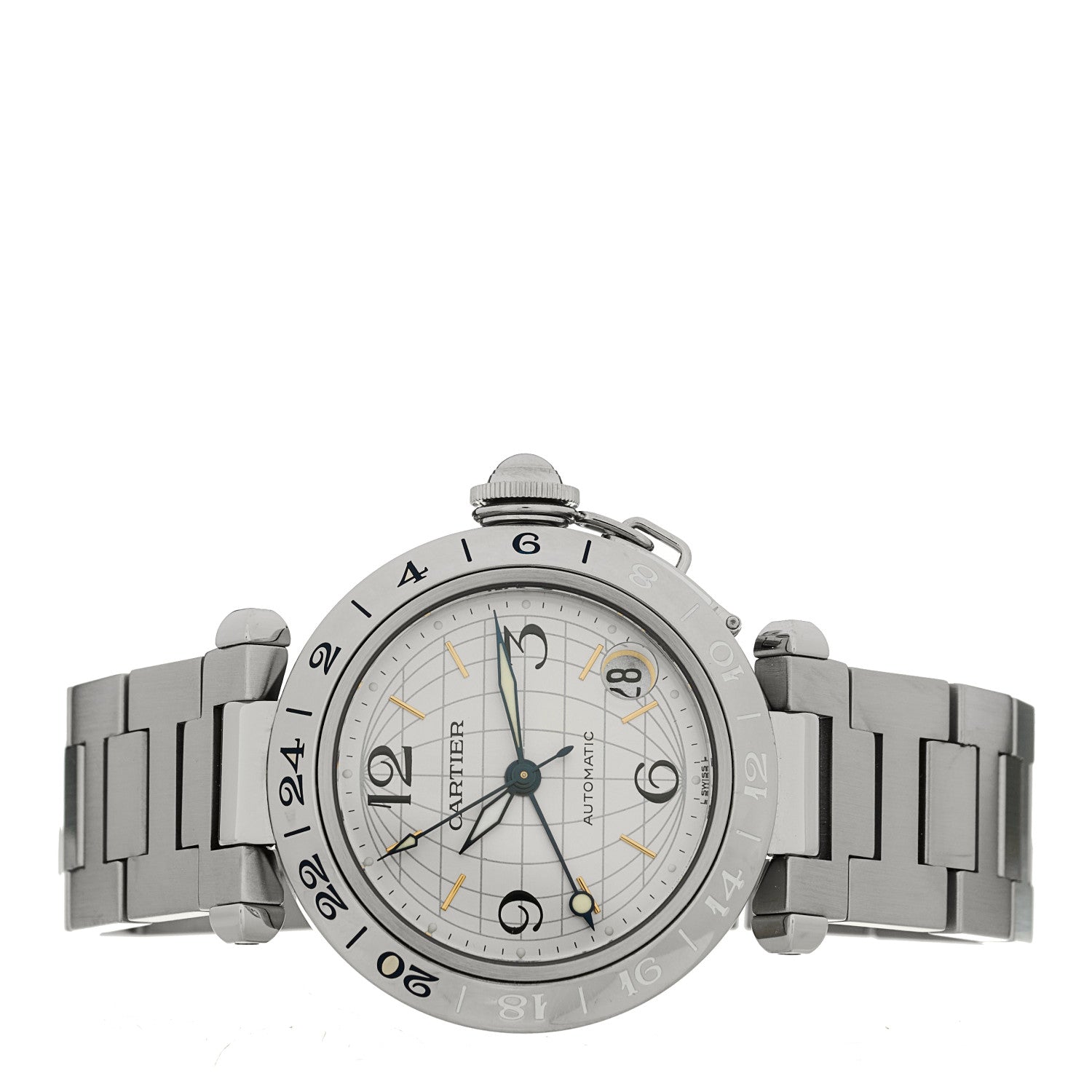 Cartier Stainless Steel 35mm Pasha GMT Automatic Watch 2 of 4