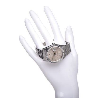 Rolex Stainless Steel 34mm Oyster Perpetual Date Watch Silver 15210 2 of 6