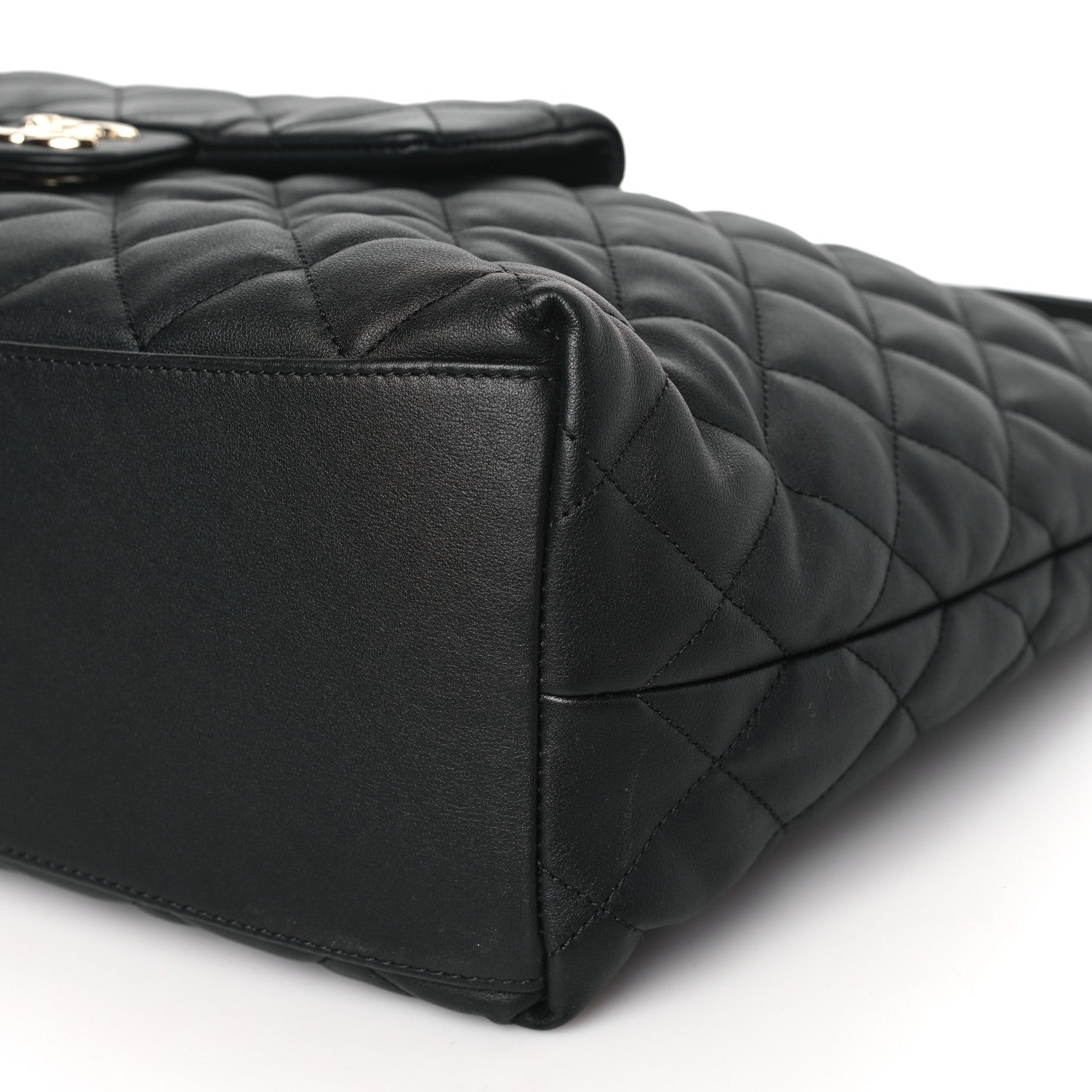 Chanel Calfskin Quilted Large Coco Mellow Hobo Black 9 of 9