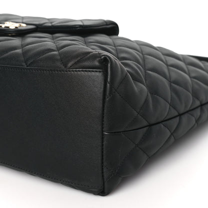 Chanel Calfskin Quilted Large Coco Mellow Hobo Black 9 of 9