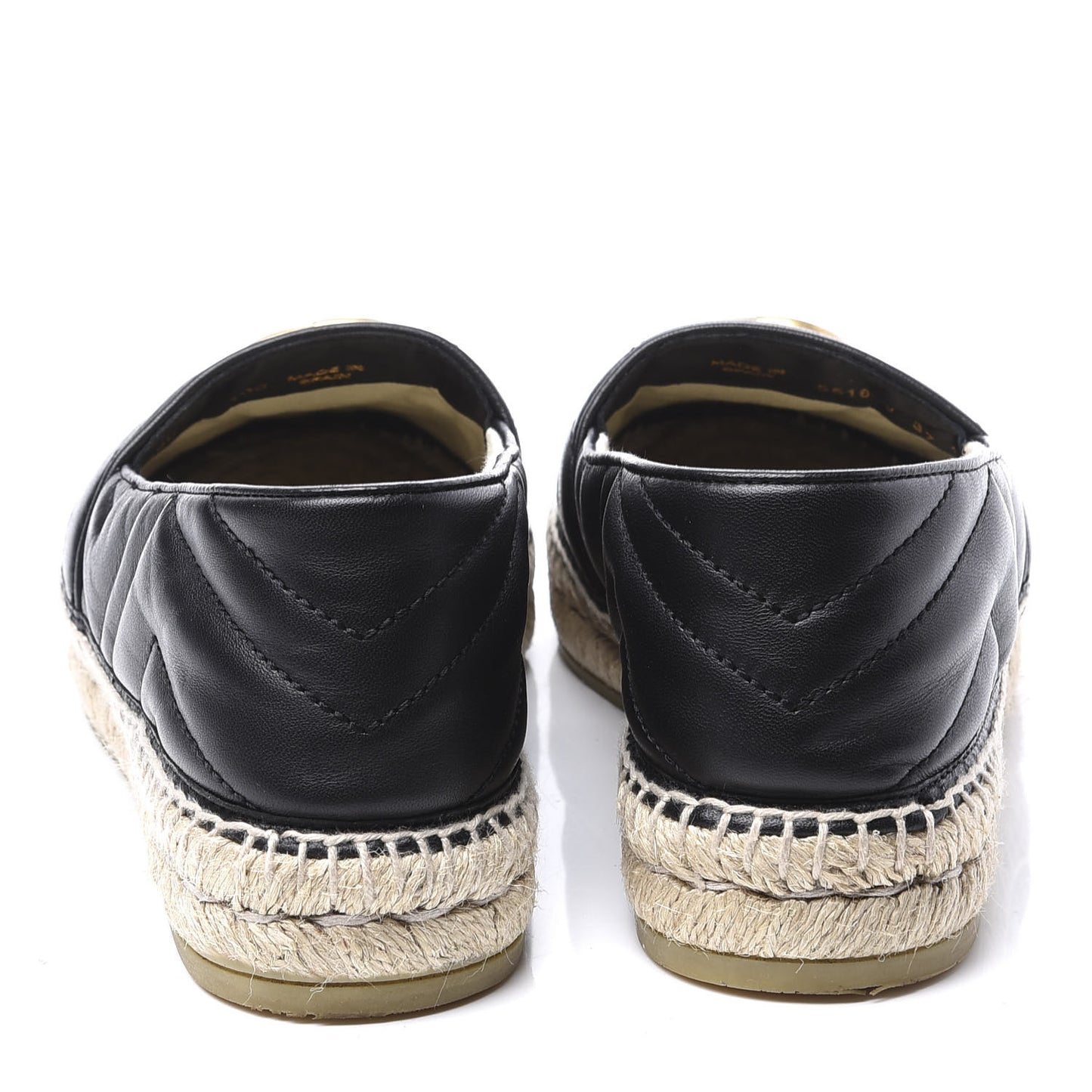 Nappa Matelasse GG Marmont Espadrilles 37 Black