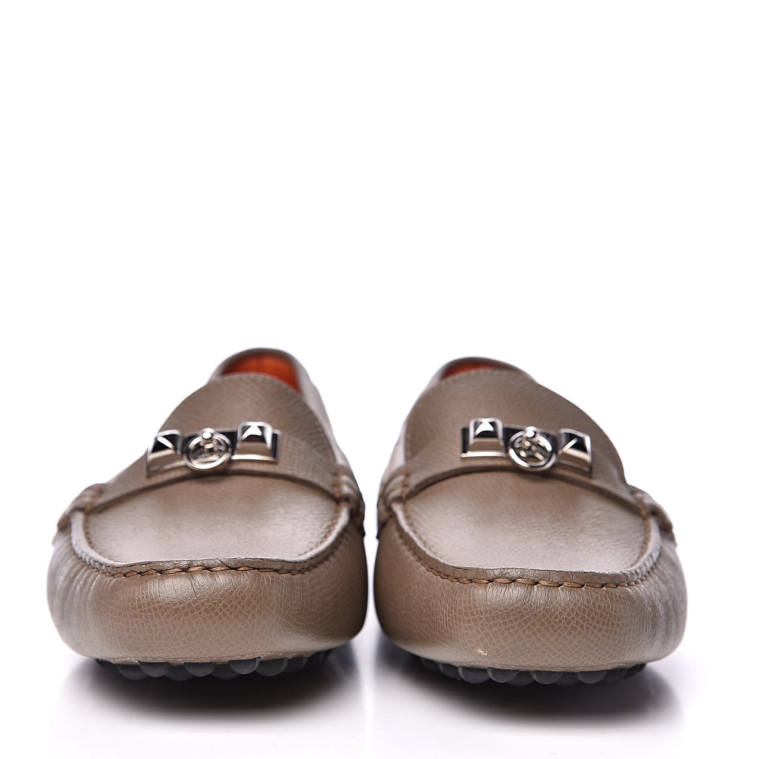 Hermes Epsom Womens Irving Loafer 38 Etoupe 2 of 12