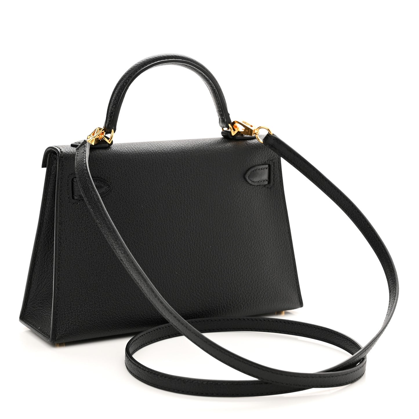 Chevre Chandra Mini Kelly Sellier 20 Black