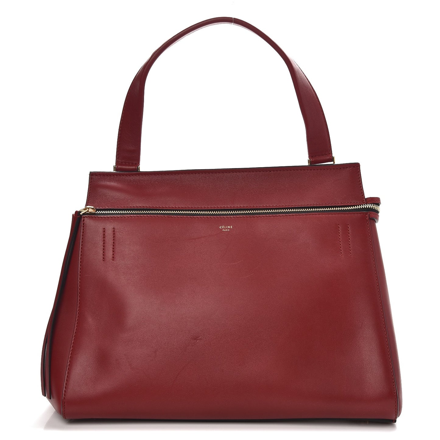 Smooth Calfskin Medium Edge Shoulder Bag Red