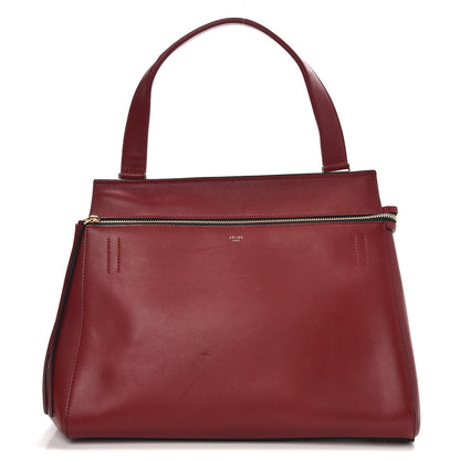 Celine Smooth Calfskin Medium Edge Shoulder Bag Red 1 of 13