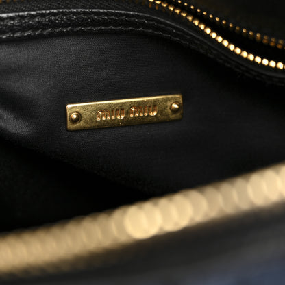 Miu Miu Denim Matelasse Small Zip Tote Blue 6 of 11