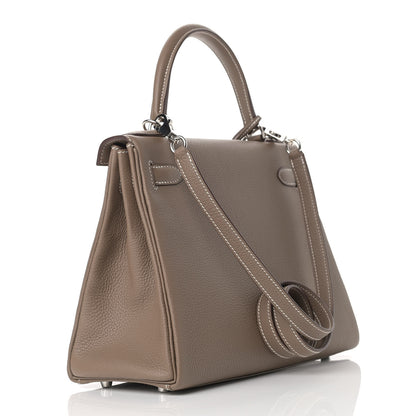 Hermes Togo Kelly Retourne 28 Etoupe 3 of 11