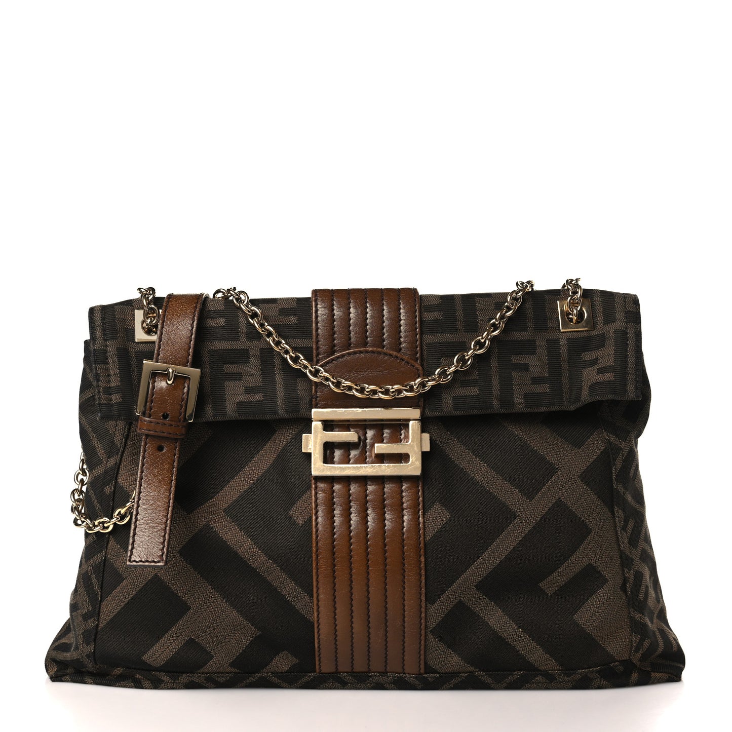 Zucca Vitello Acqua Maxi Baguette Shoulder Bag Tobacco