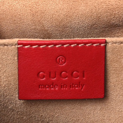 Gucci Calfskin Studded Small Padlock Shoulder Bag Hibiscus Red 6 of 9