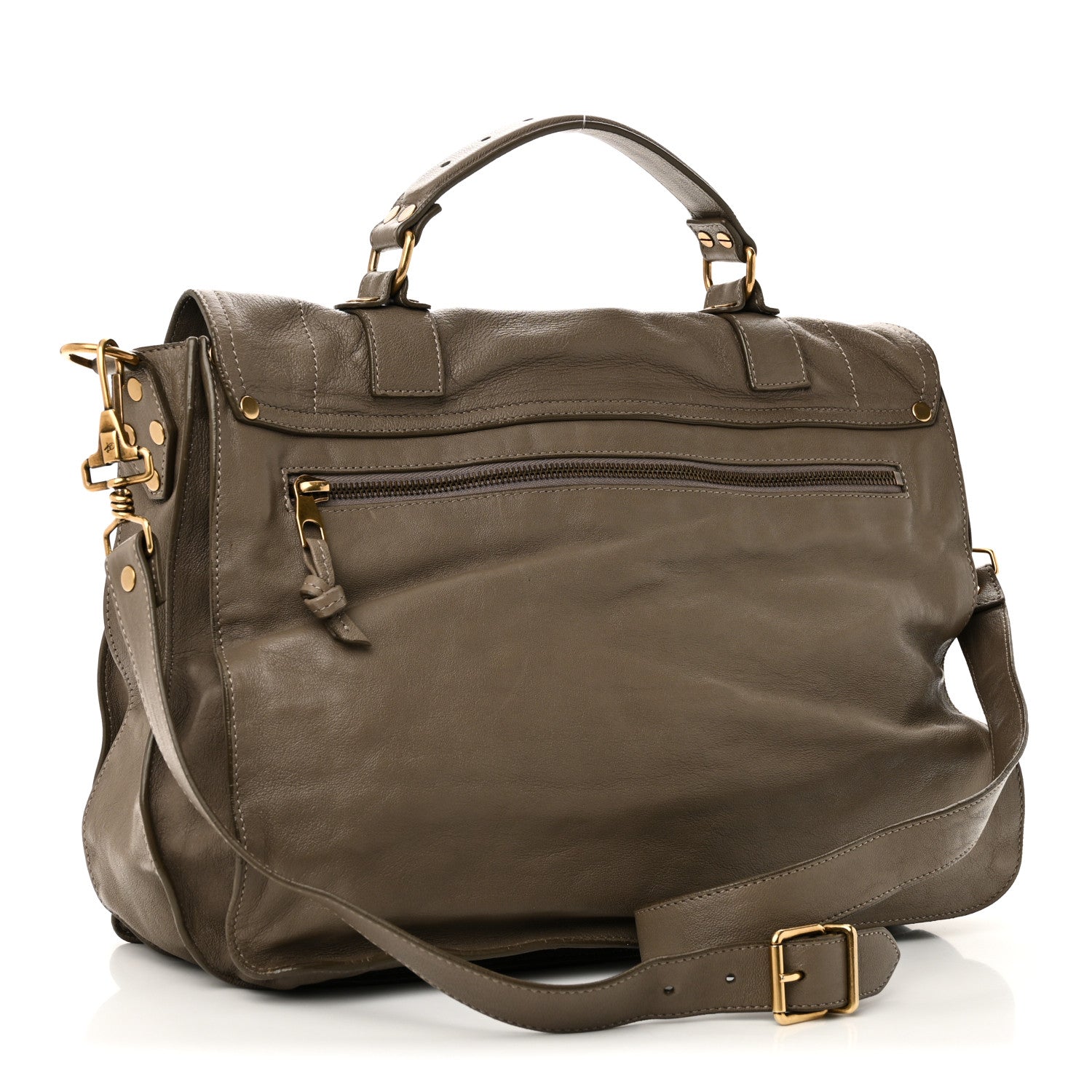 Proenza Schouler Lambskin Large PS1 Satchel Smoke 3 of 9