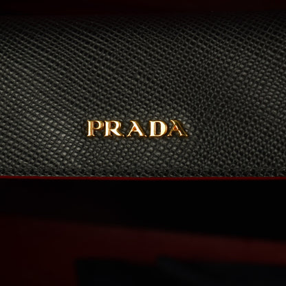 Prada Saffiano Cuir Large Double Bag Nero Black 17 of 24