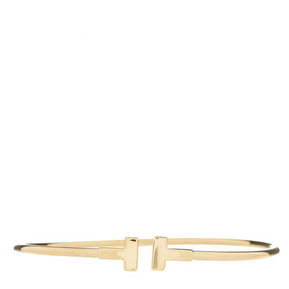 Tiffany 18K Yellow Gold Narrow T Wire Bracelet 1 of 3
