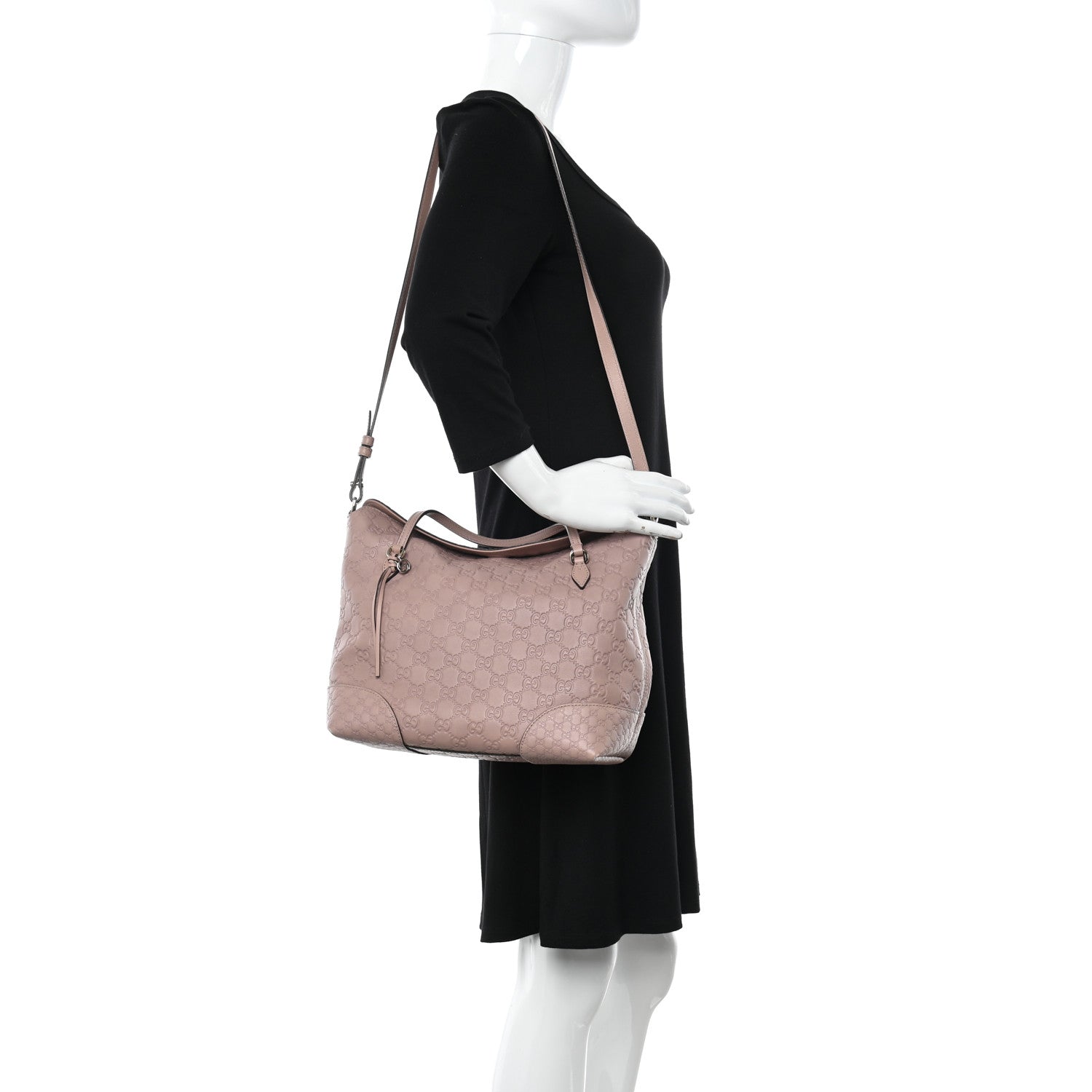 Gucci Guccissima Medium Bree Foldover Tote Soft Pink 2 of 11
