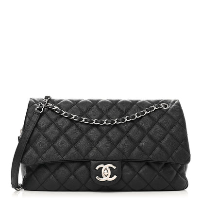 Chanel Caviar Quilted Jumbo Easy Flap Black 1 of 12