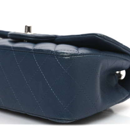 Chanel Lambskin Quilted Mini Rectangular Flap Blue 10 of 13