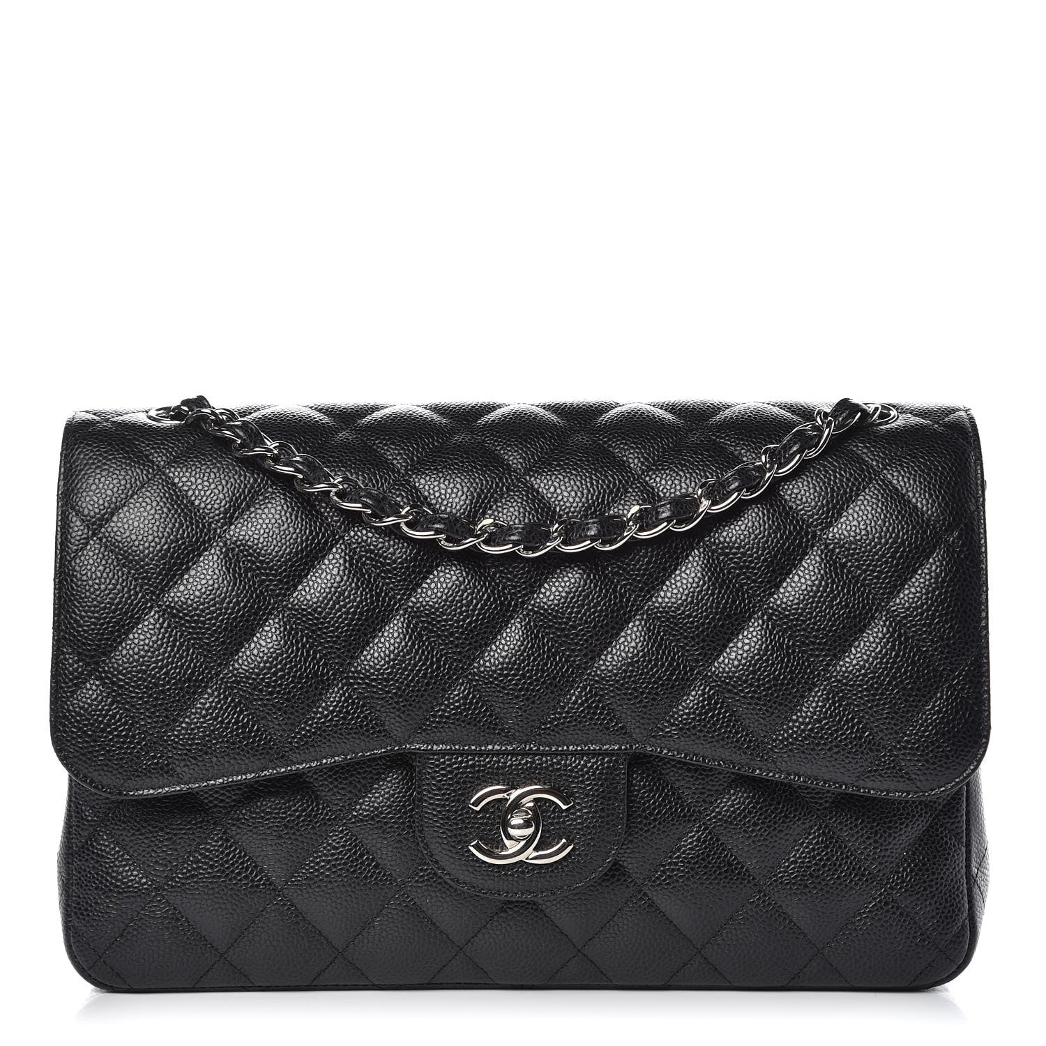 Chanel Caviar Quilted Jumbo Double Flap Black 1 of 12
