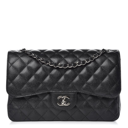 Chanel Caviar Quilted Jumbo Double Flap Black 1 of 12