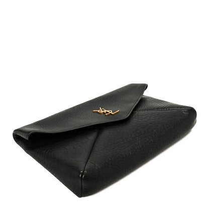 Saint Laurent Grained Lambskin Cassandre Envelope Pouch Black 4 of 8