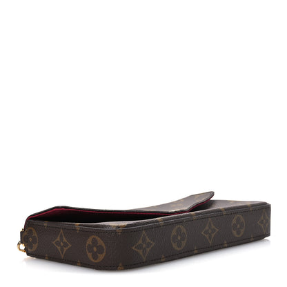 Louis Vuitton Monogram Pochette Felicie Chain Wallet Fuchsia 5 of 12