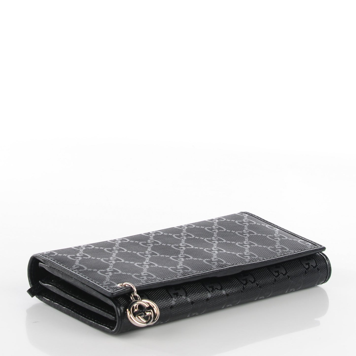 Imprime Monogram GG Pierce Chain Clutch Wallet Black