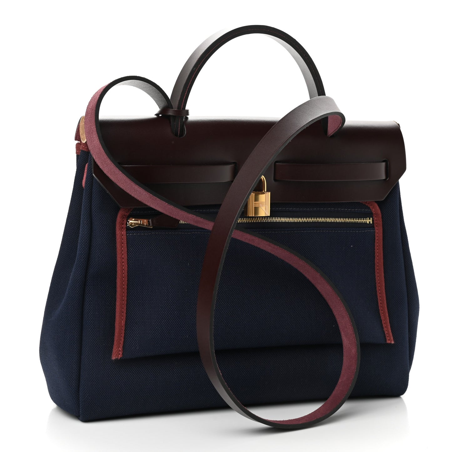Toile Militaire Vache Hunter Herbag Zip Retourne 31 PM Rouge Sellier Bleu Marine
