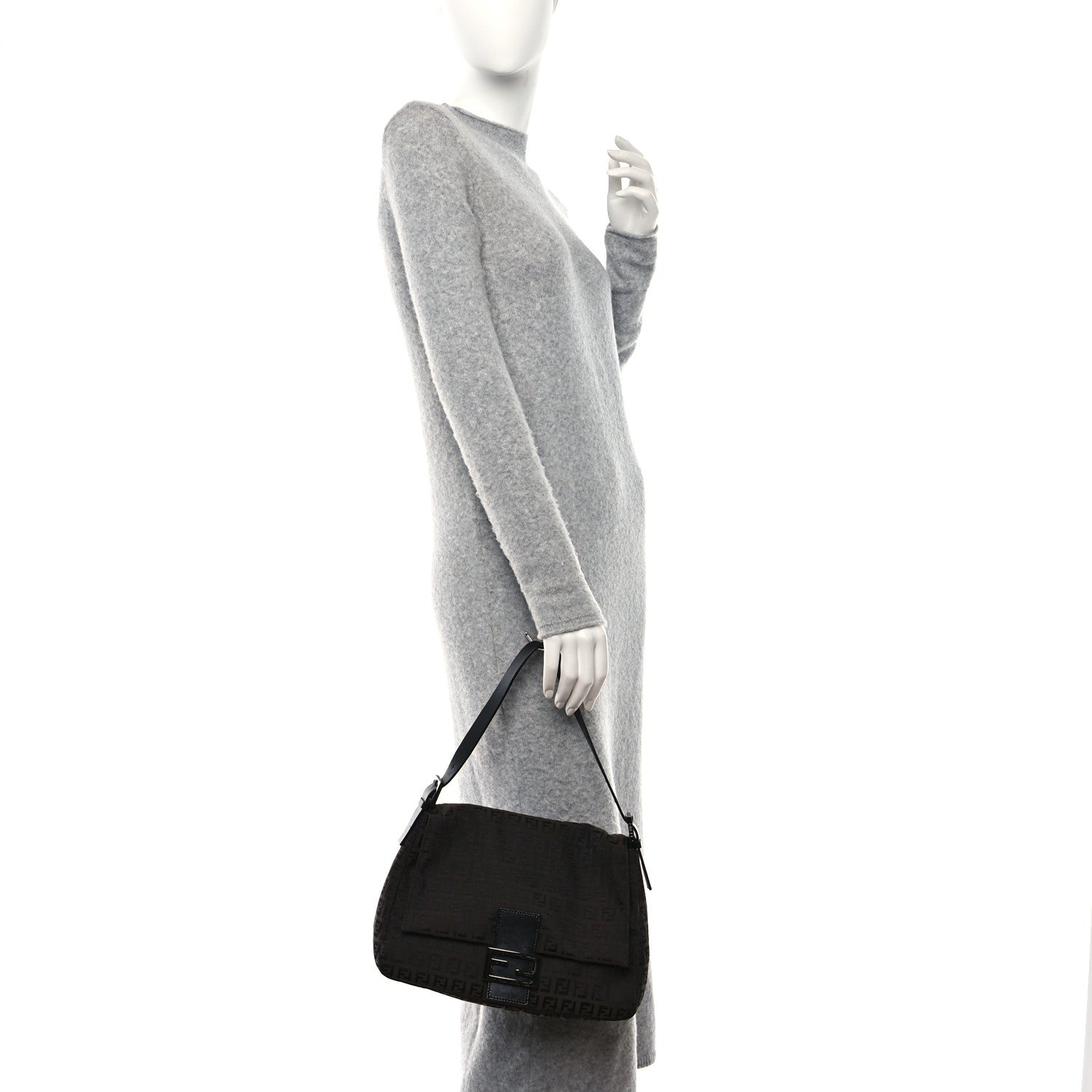 Fendi Zucchino Mama Baguette Brown 2 of 8