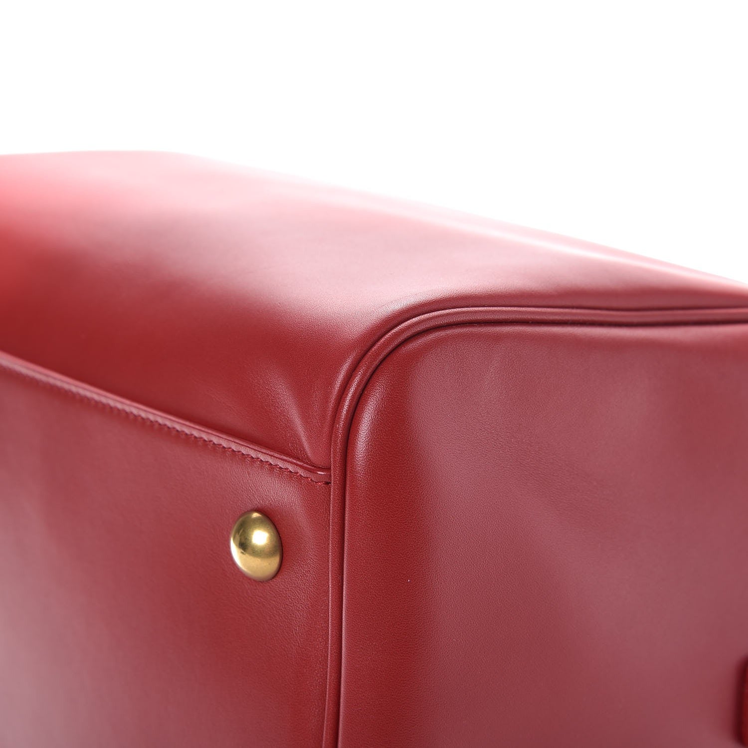 Saint Laurent Calfskin Classic Duffle 6 Red 10 of 11