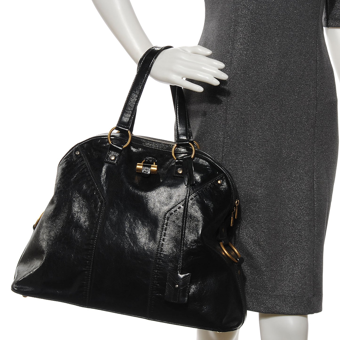 Patent Leather Oversized Muse Black