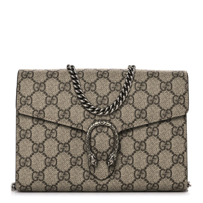 Gucci GG Supreme Monogram Mini Dionysus Chain Wallet Beige Taupe 1 of 11