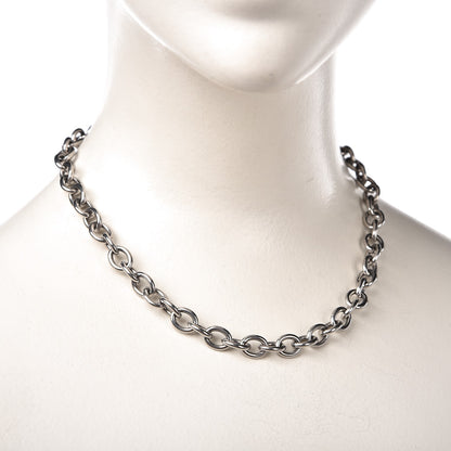 Gucci Stainless Steel 18K Yellow Gold Monogram Choker Toggle Clasp Necklace 2 of 6