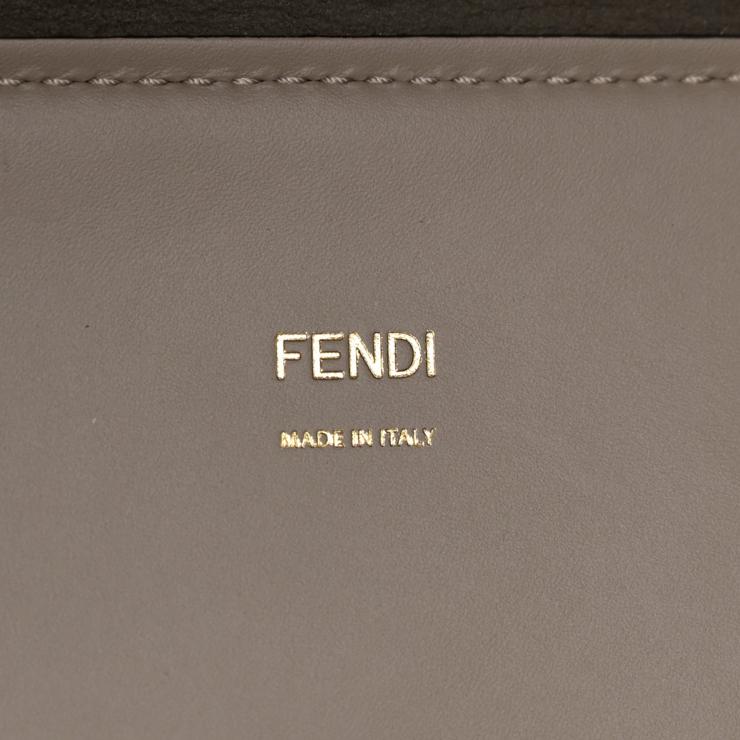 Fendi Vitello King Ceylon Plexiglass Woven Logo Debossed Medium Fendi Sunshine Shopper Tote Tortora 6 of 14